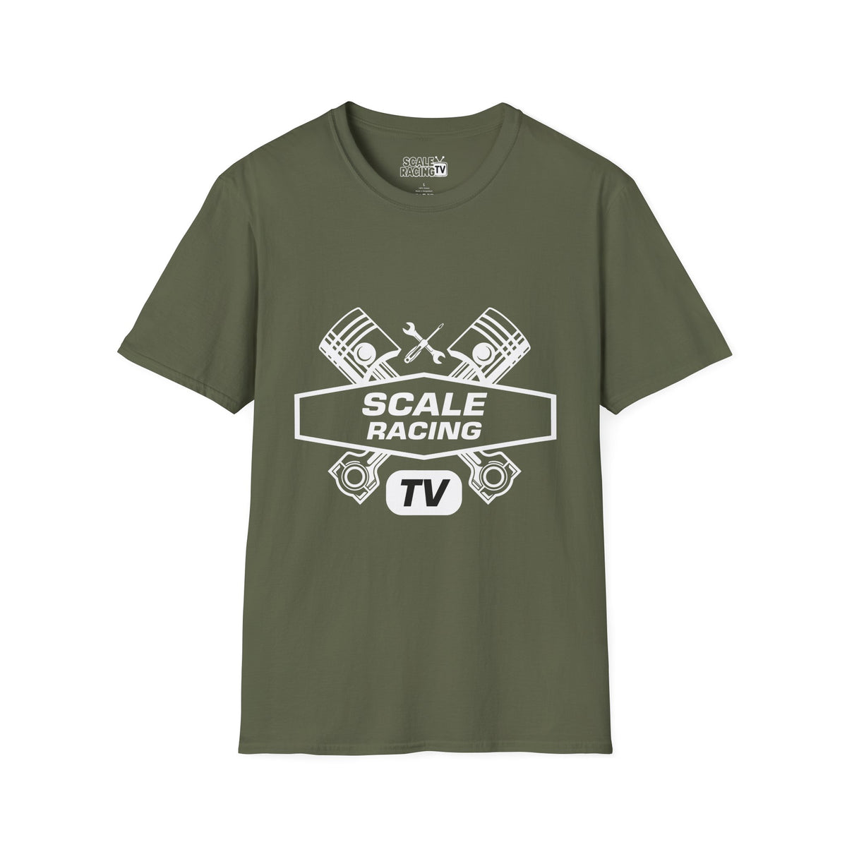 Scale Racing T-Shirt – Engine Pistons & Wrenches Racing TV Shirt